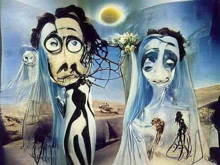 Tim Burton s Corpse Bride by Salvador Dali AI Generated Artwork