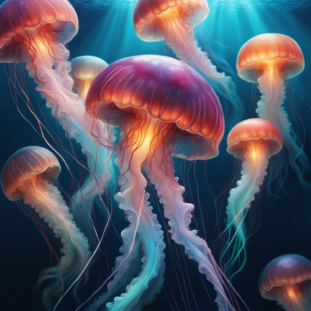 Jellyfish - AI Generated Artwork - NightCafe Creator