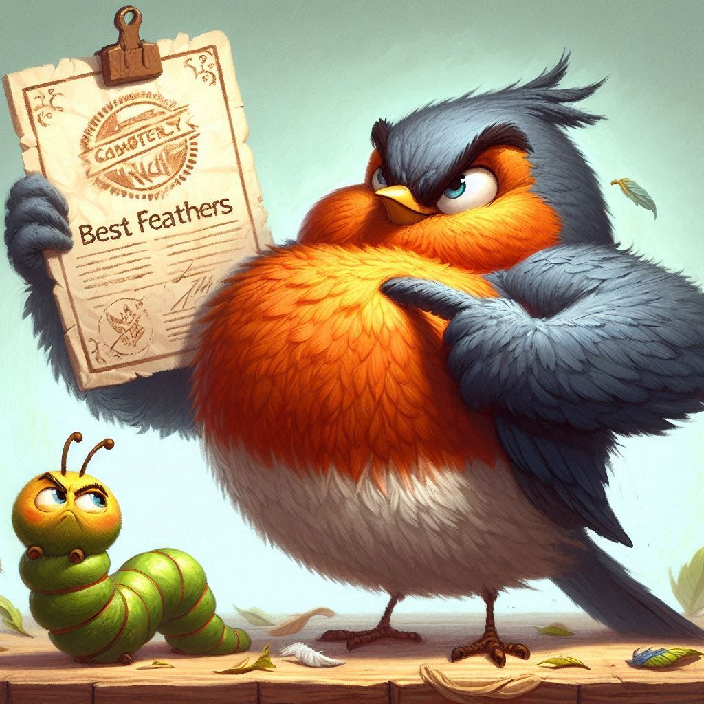 I'm a champ! I won best feathers