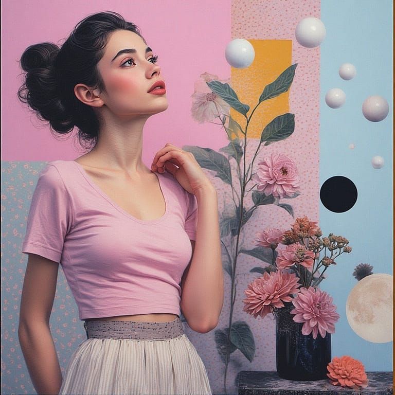 Portrait with spheres