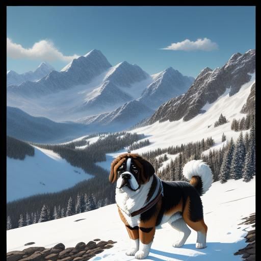 Saint Bernard - AI Generated Artwork - NightCafe Creator