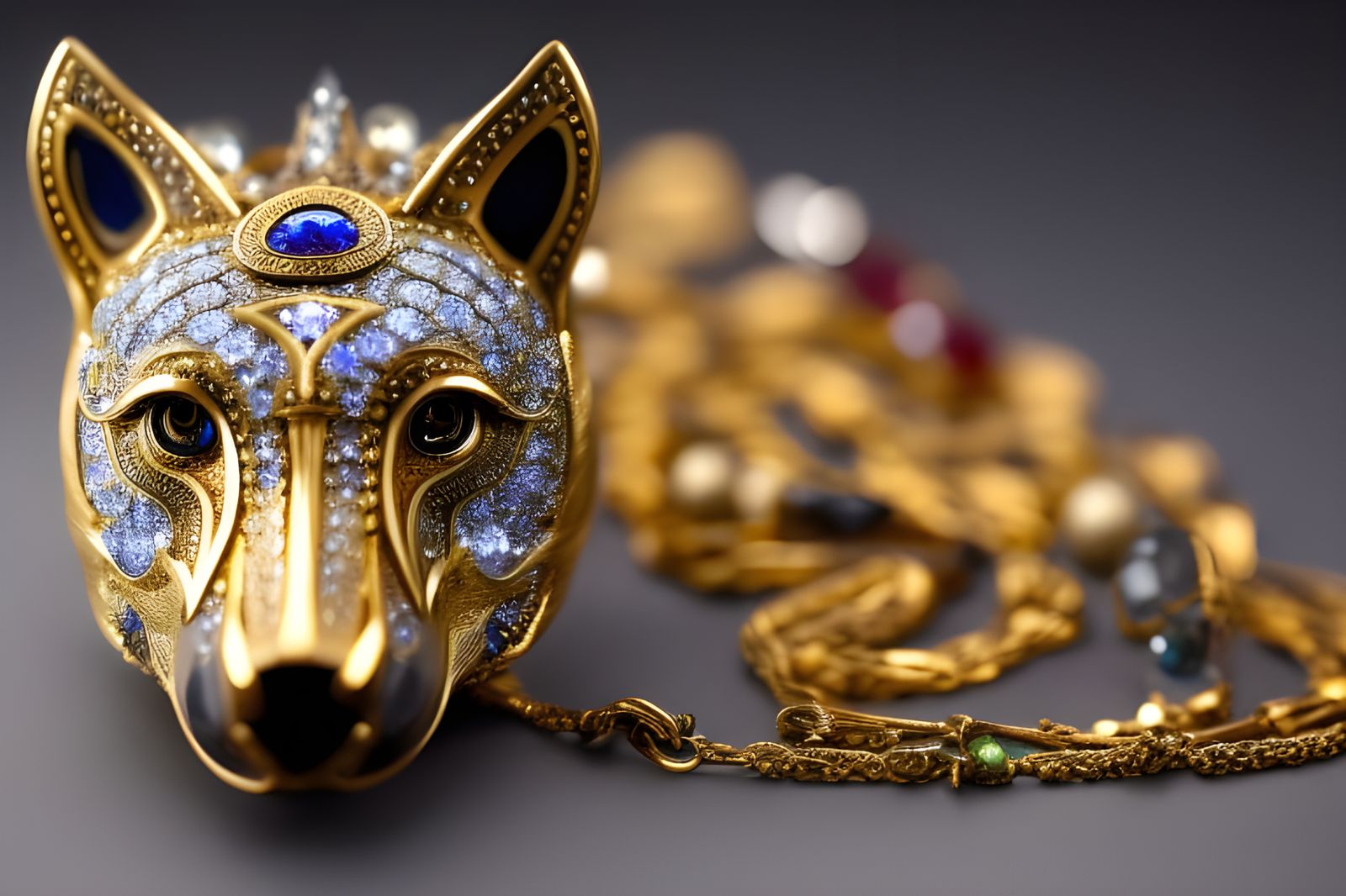 Wolf necklace  by @Narolinus