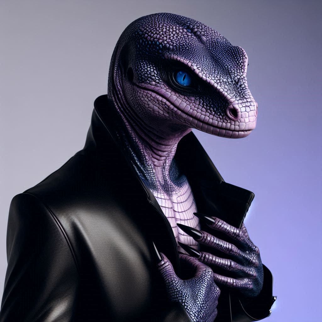 Reptilian Male in Leather