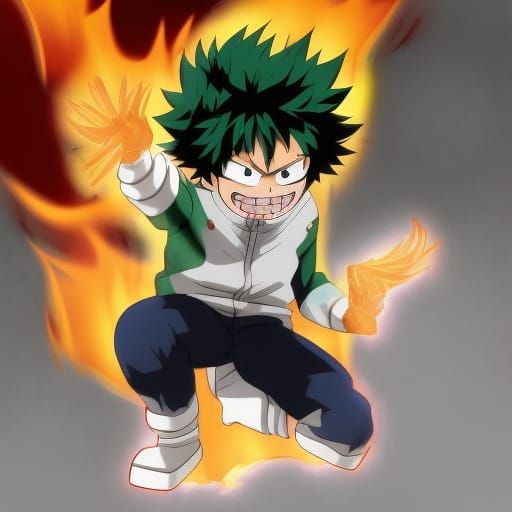 Izuku Has A Fire Quirk - AI Generated Artwork - NightCafe Creator