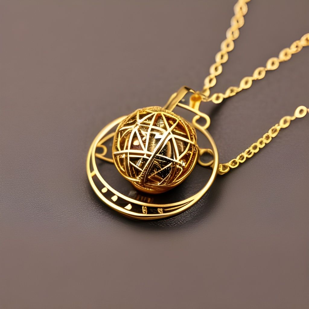 Armillary Sphere Necklace AI Generated Artwork NightCafe Creator
