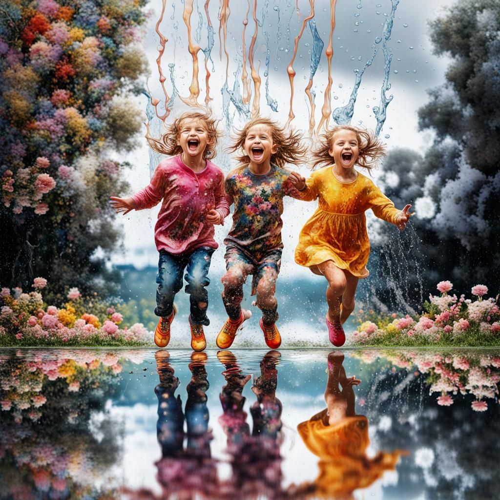 Play in the Rain Like a Child!  by @Magnolia55