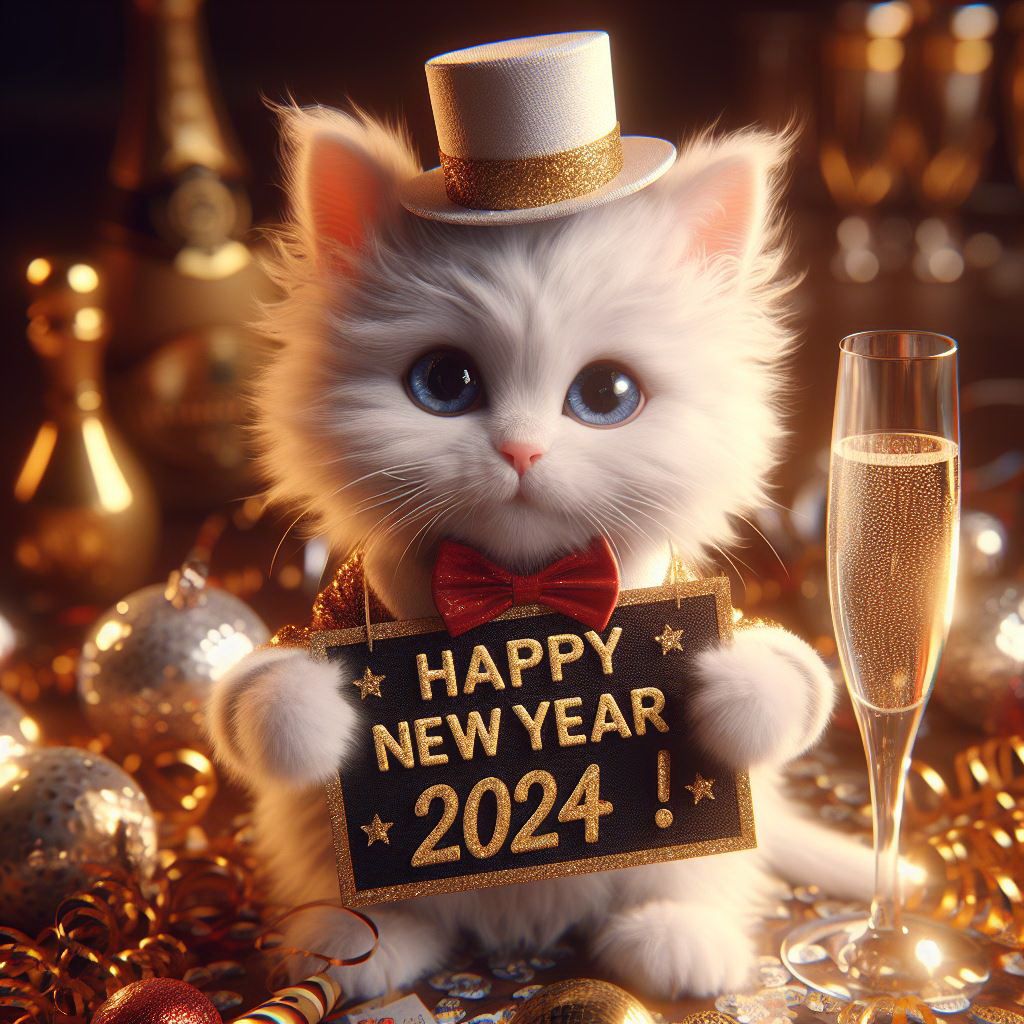 Happy New Year 2024 : Kitten π±ππ₯