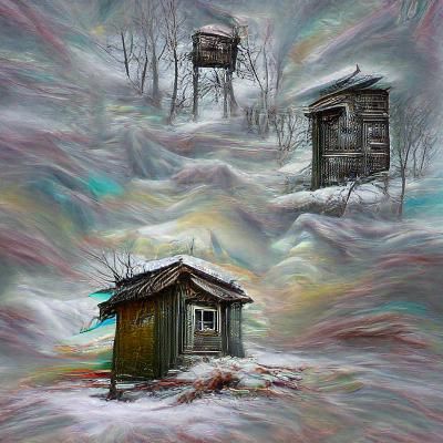 Cabins in the Blizzard