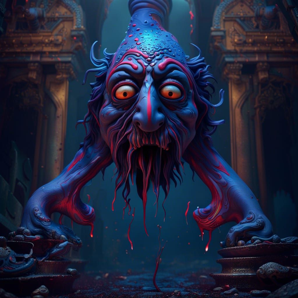 Psychedelic Matte Painting with Intricate Detail