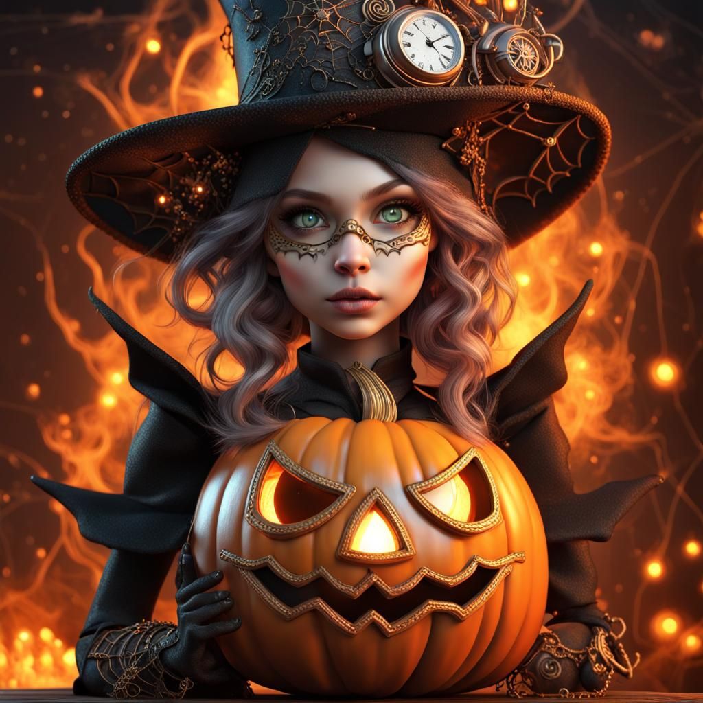 Steampunk Halloween Witch  by @DesignByNettis