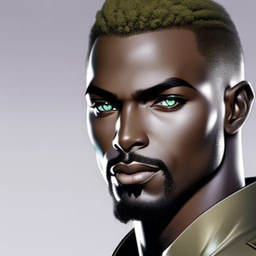 Beautiful  Black man, with  long curly blonde stylishly cut ...