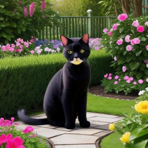"pretty cat very, very, very pretty breathtaking in  garden