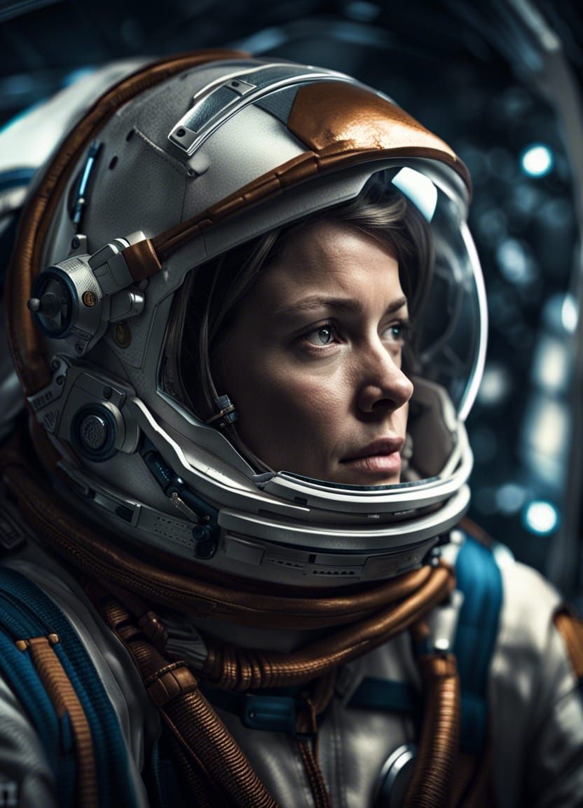 Miller A. Anderson, a female astronaut from 2135 intricate details, HDR ...