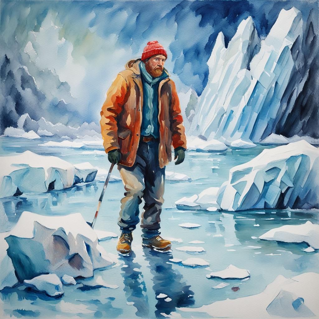 a dude lost in the ice