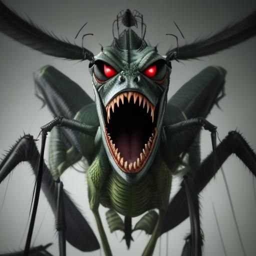Absolutely horrifying nightmarish 
humanoid creature evil co...