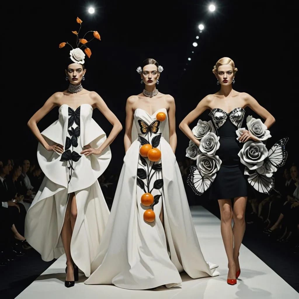 Couture in an Orchard