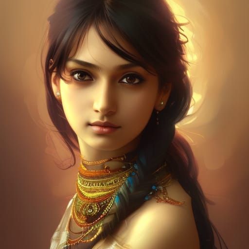 beautiful and cute anime indian girl - AI Generated Artwork - NightCafe  Creator
