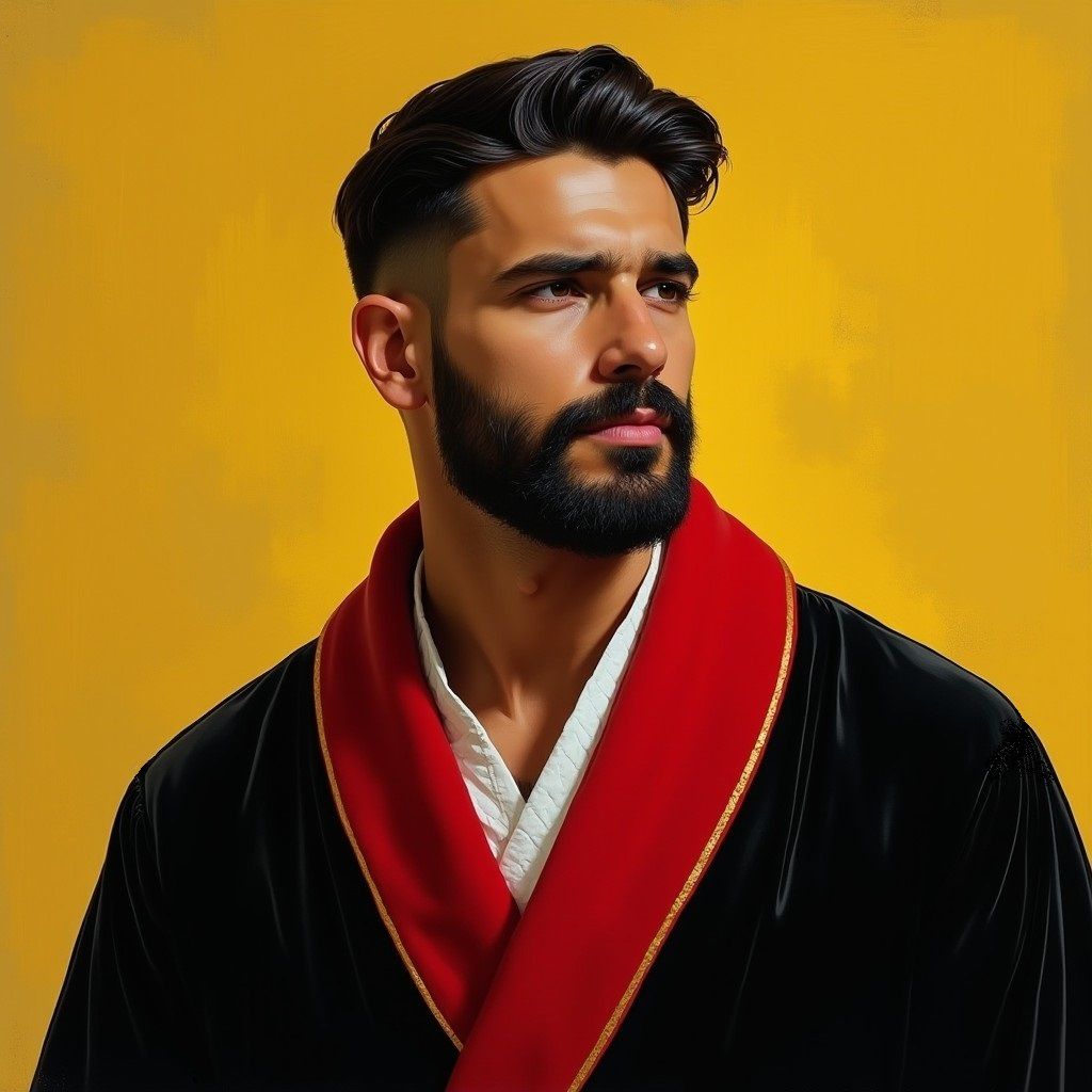 Attractive bearded man