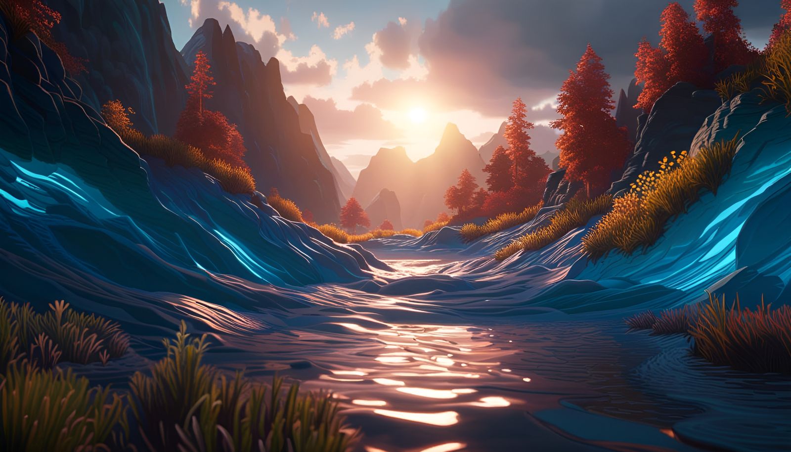 Elemental Being Radiating Emotional Energy in Hyperrealistic...