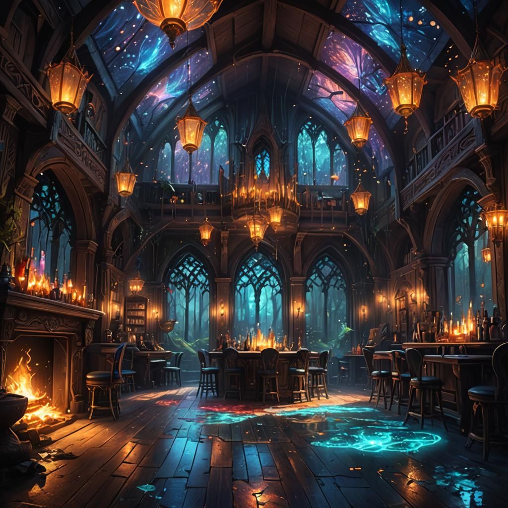 Medieval magic inn  by @CatOnFire