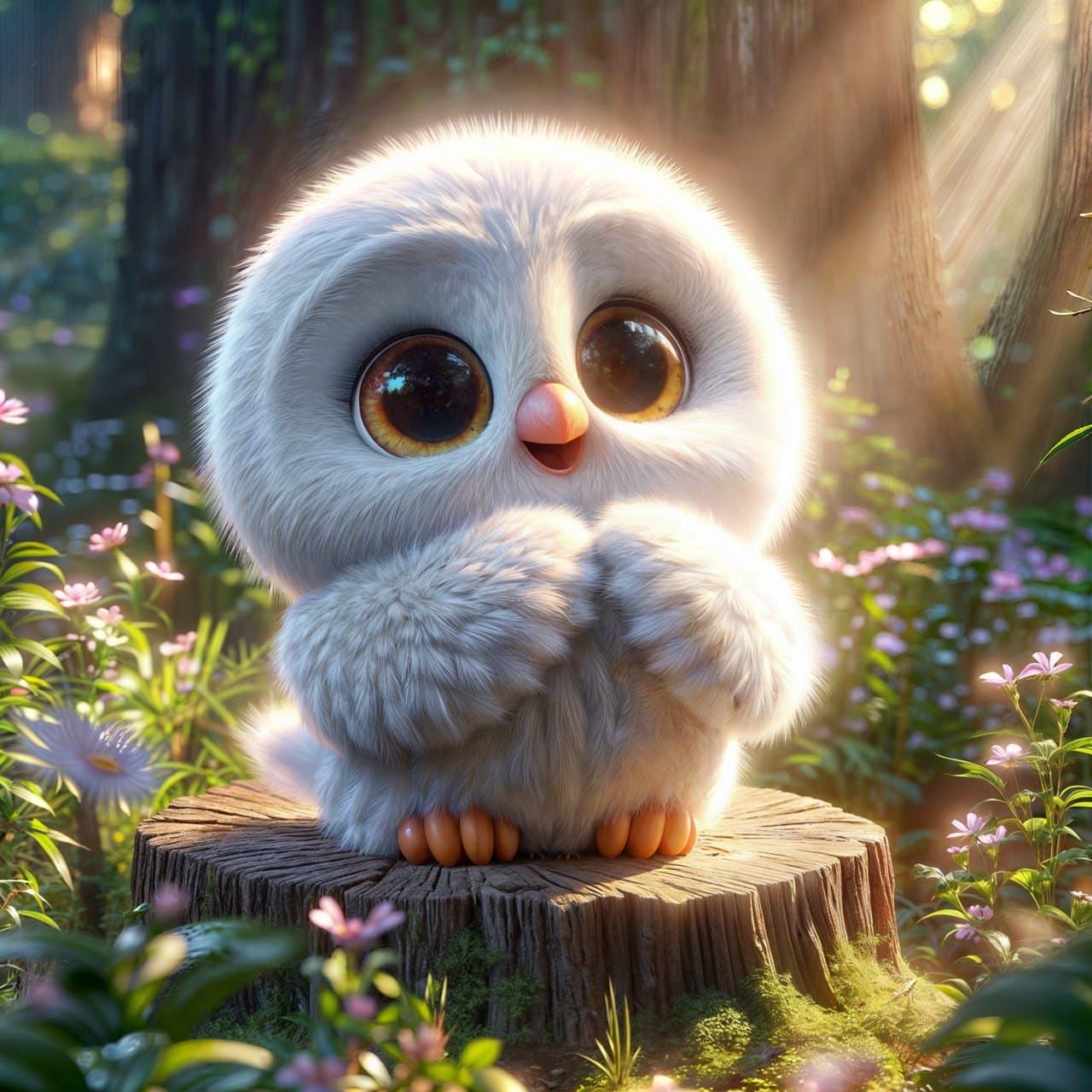 White Owl in the forest