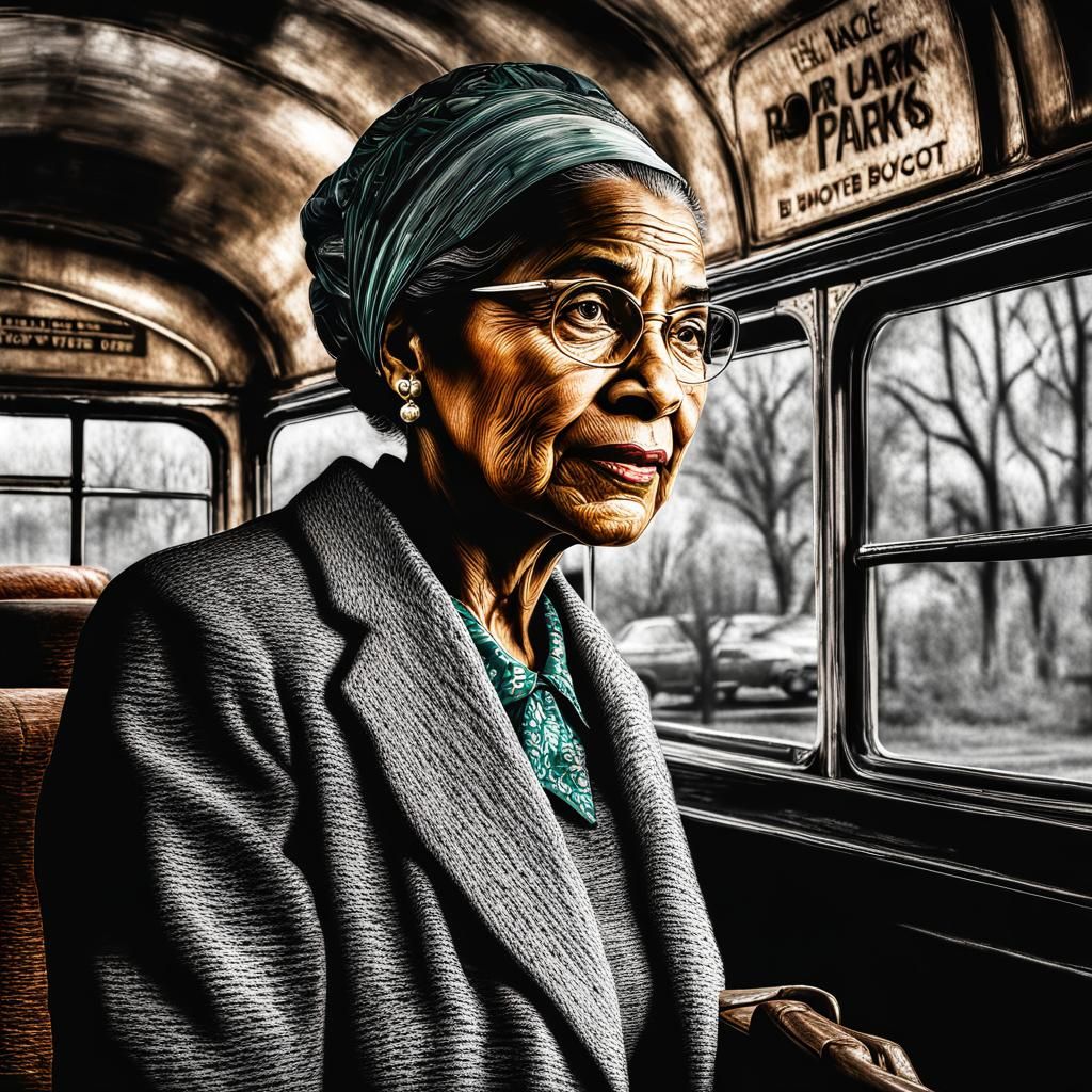 "Rosa Parks"Montgomery Bus Boycott  by @David Alan