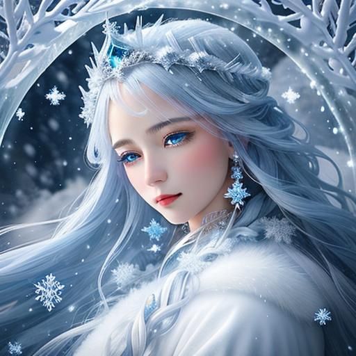 Goddess of snow - AI Generated Artwork - NightCafe Creator