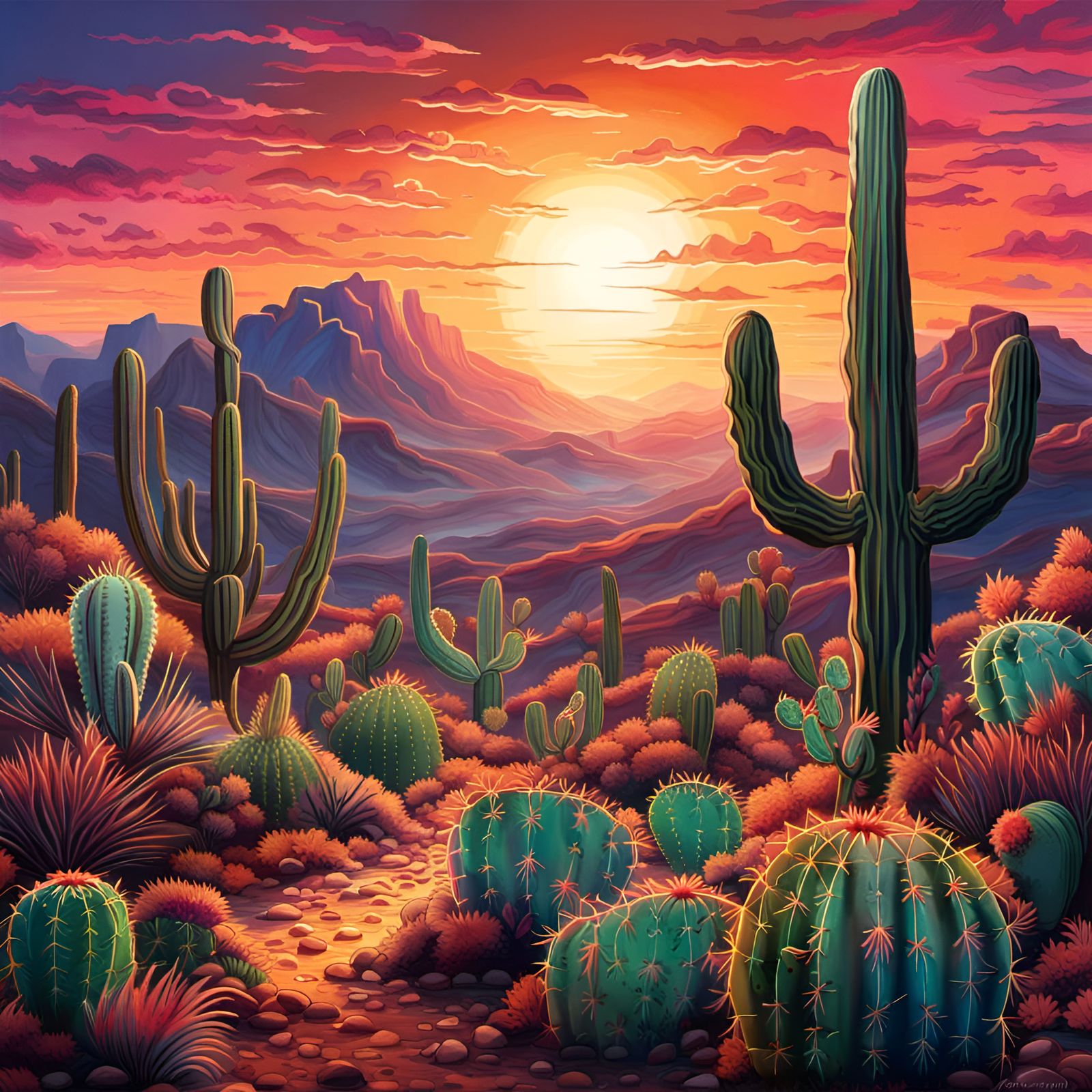 Sunset in the Desert   by @Kim