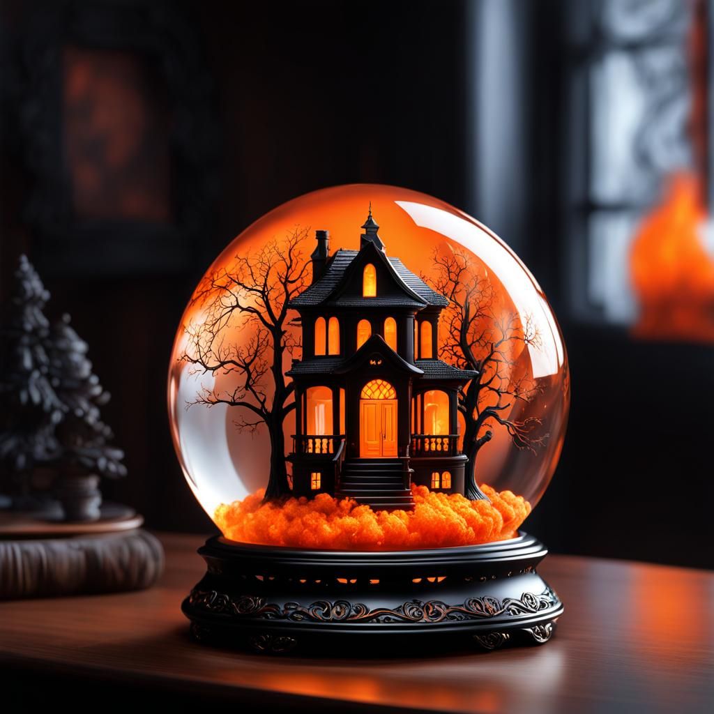 halloween snowglobe  by @dongieverse