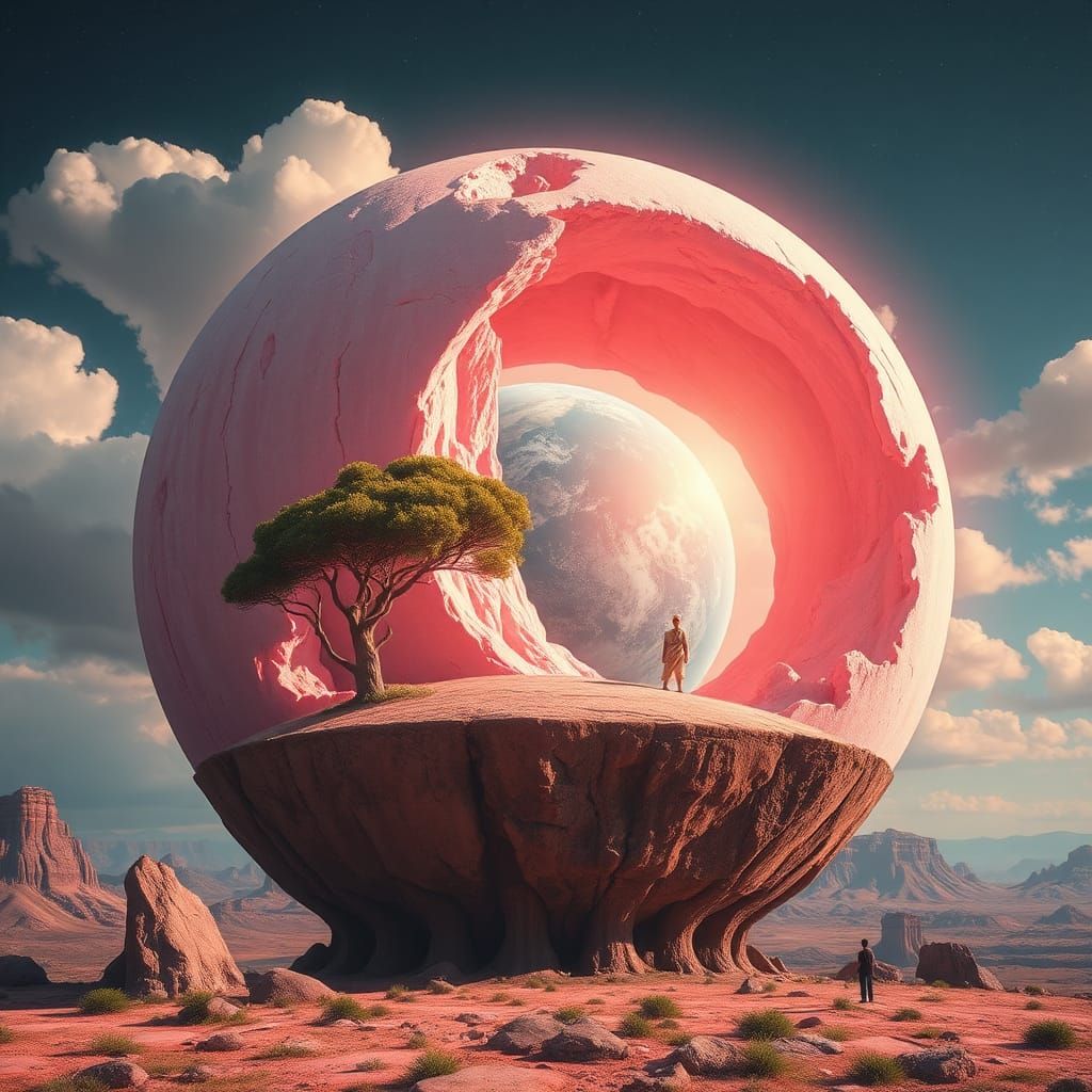 The Pink Globe  by @Vargagyo