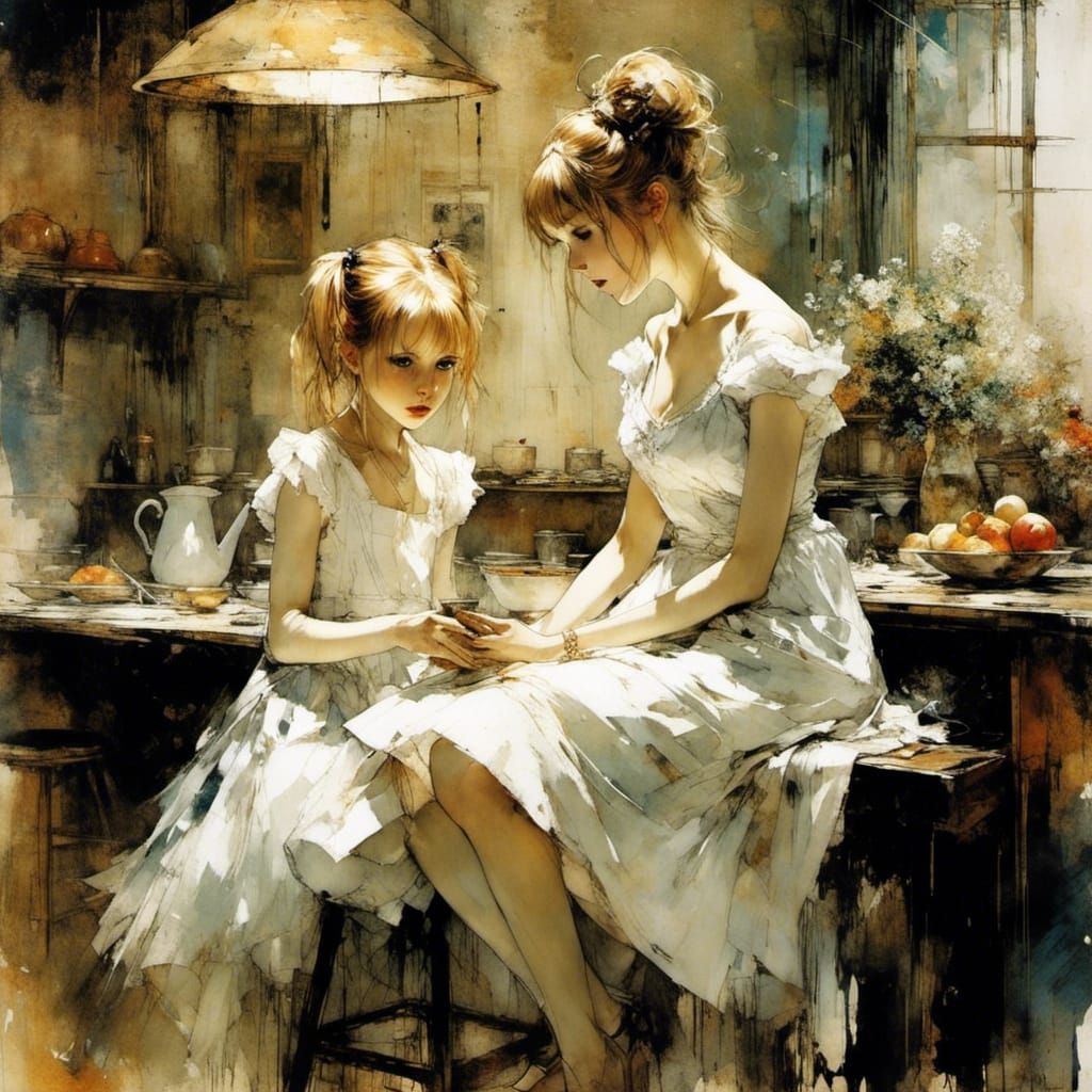 Mother Daughter Moments Together