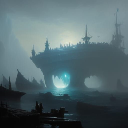 The Ghost Ship horror Gustave Doré Greg Rutkowski - AI Generated ...