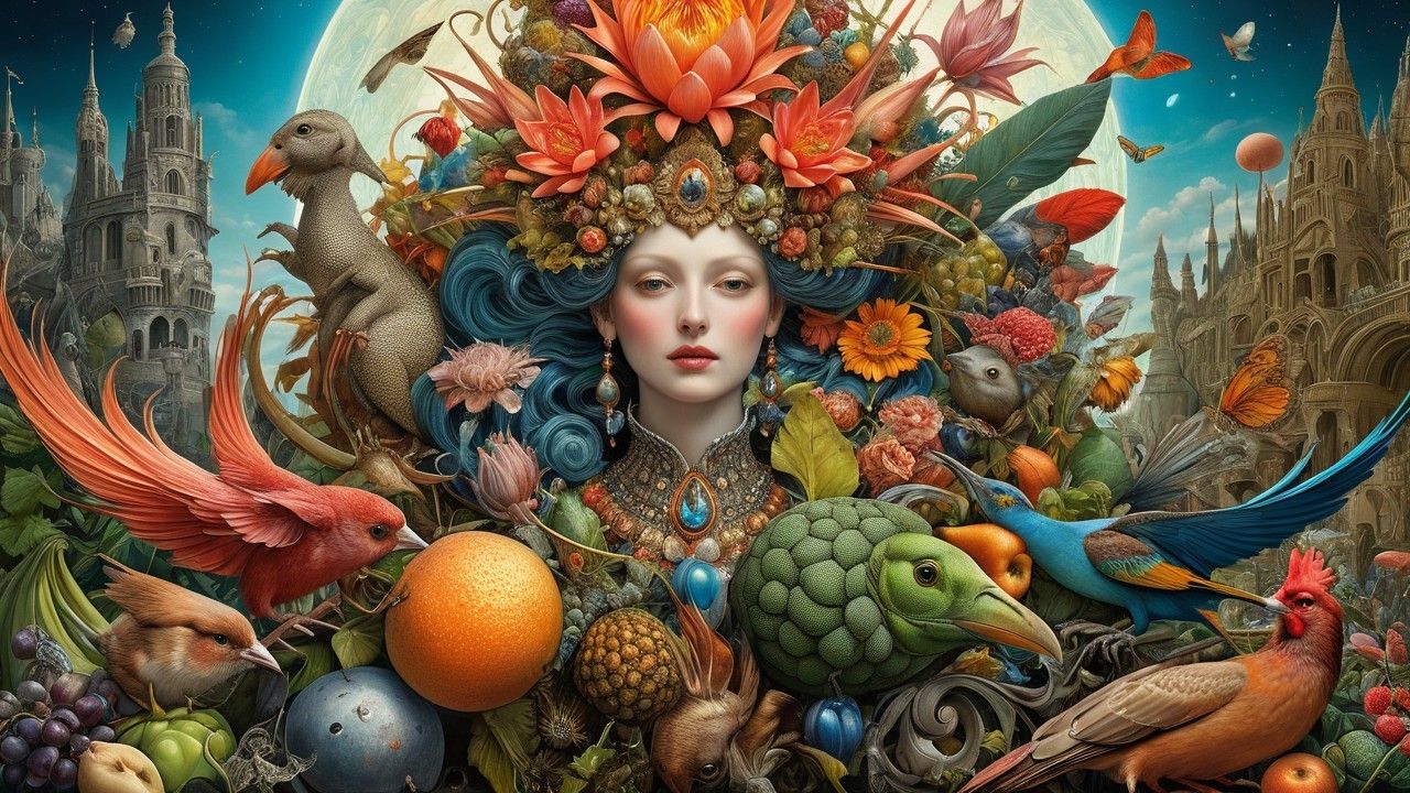 WHIMSICAL GARDEN OF COLORFUL DREAMS