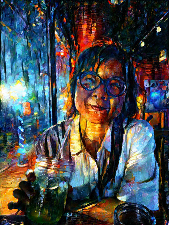 Yvette at Bomber's Burrito