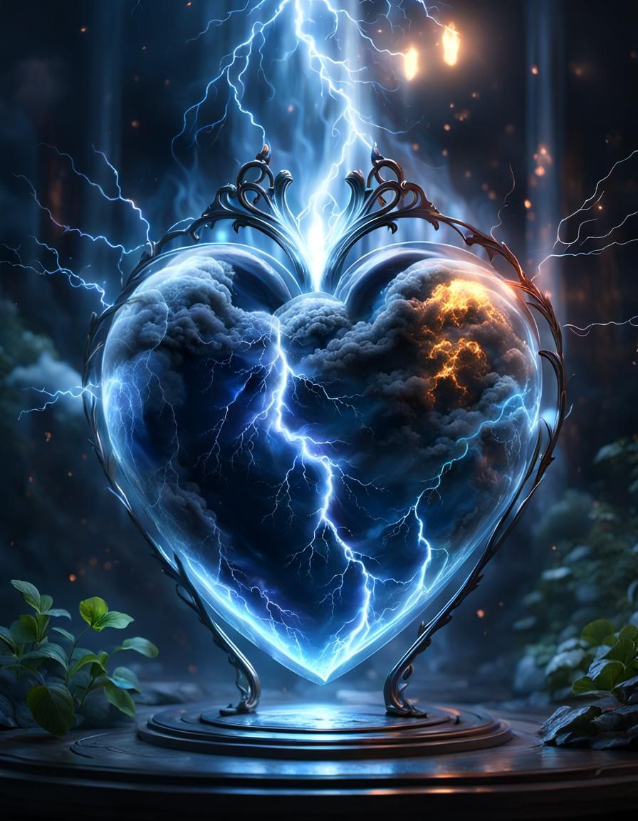 Lightning hearts  by @Roswarcus