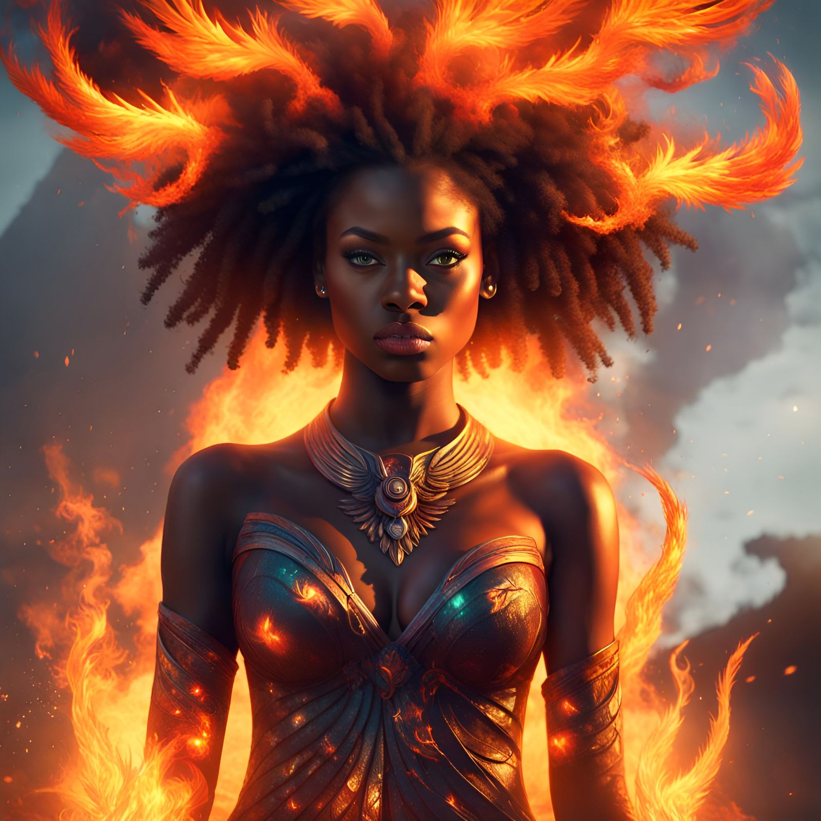 Elemental Princesses - Fire - AI Generated Artwork - NightCafe Creator