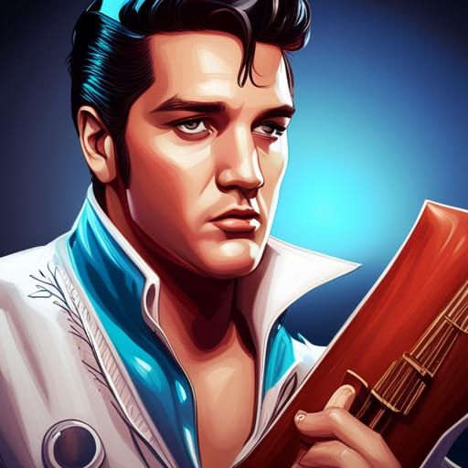 Elvis Presley - AI Generated Artwork - NightCafe Creator