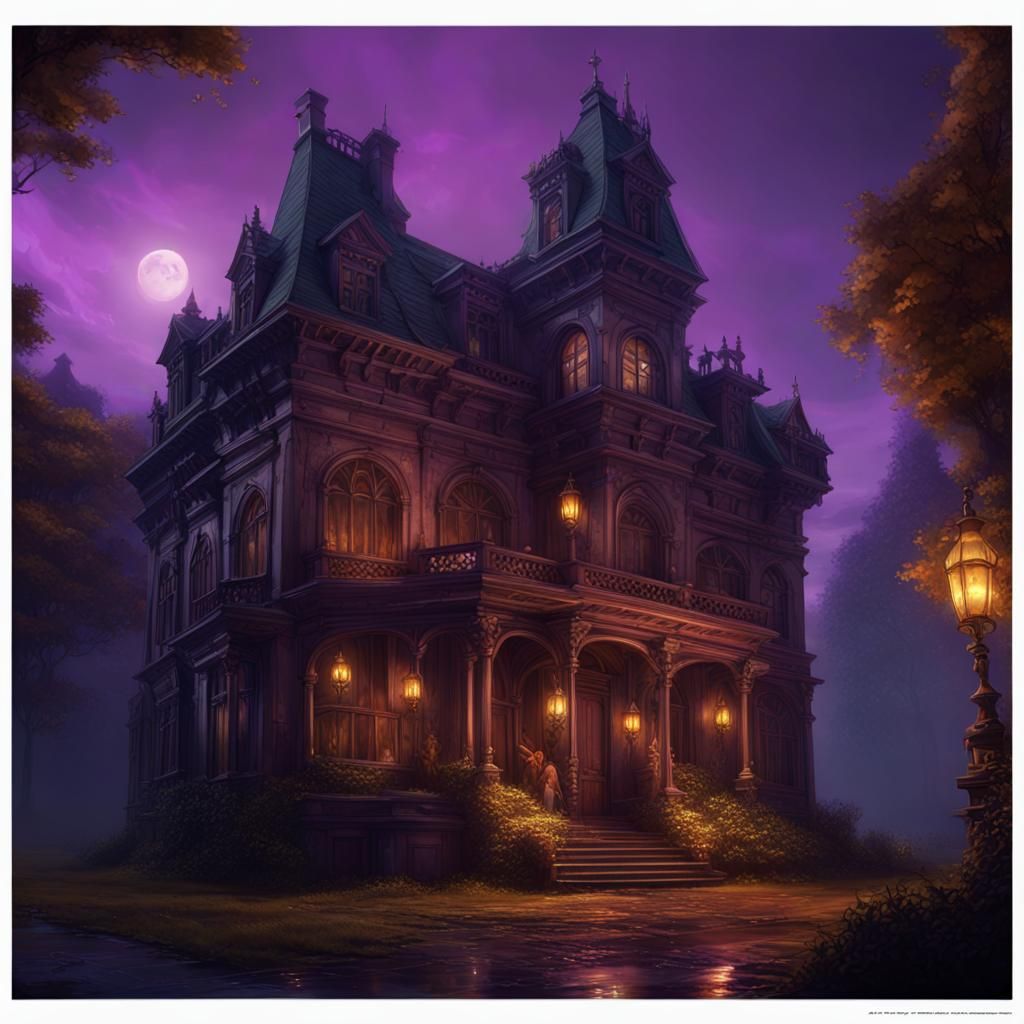 The outside of a haunted mansion for a dungeons and dragons session ...