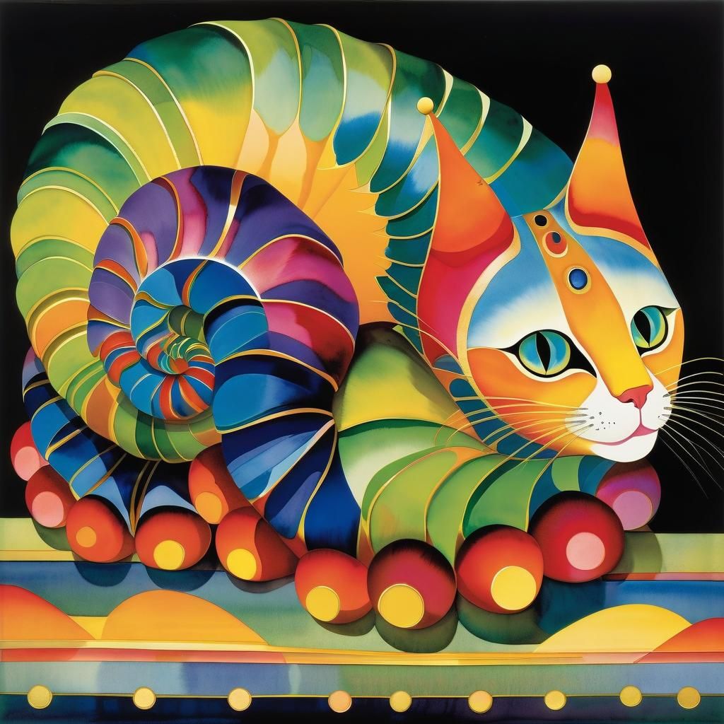 Trippy Catercat Jester - AI Generated Artwork - NightCafe Creator