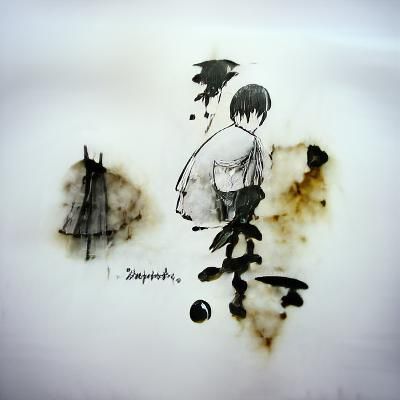 Disappointment
Sumi-e, suiboku, ink and wash, bokuseki, ink ...