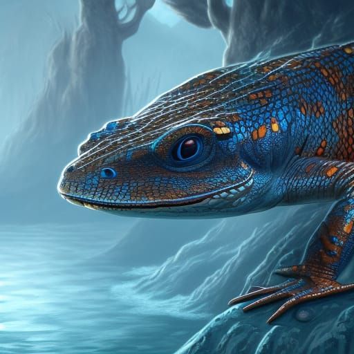 water lizard - AI Generated Artwork - NightCafe Creator