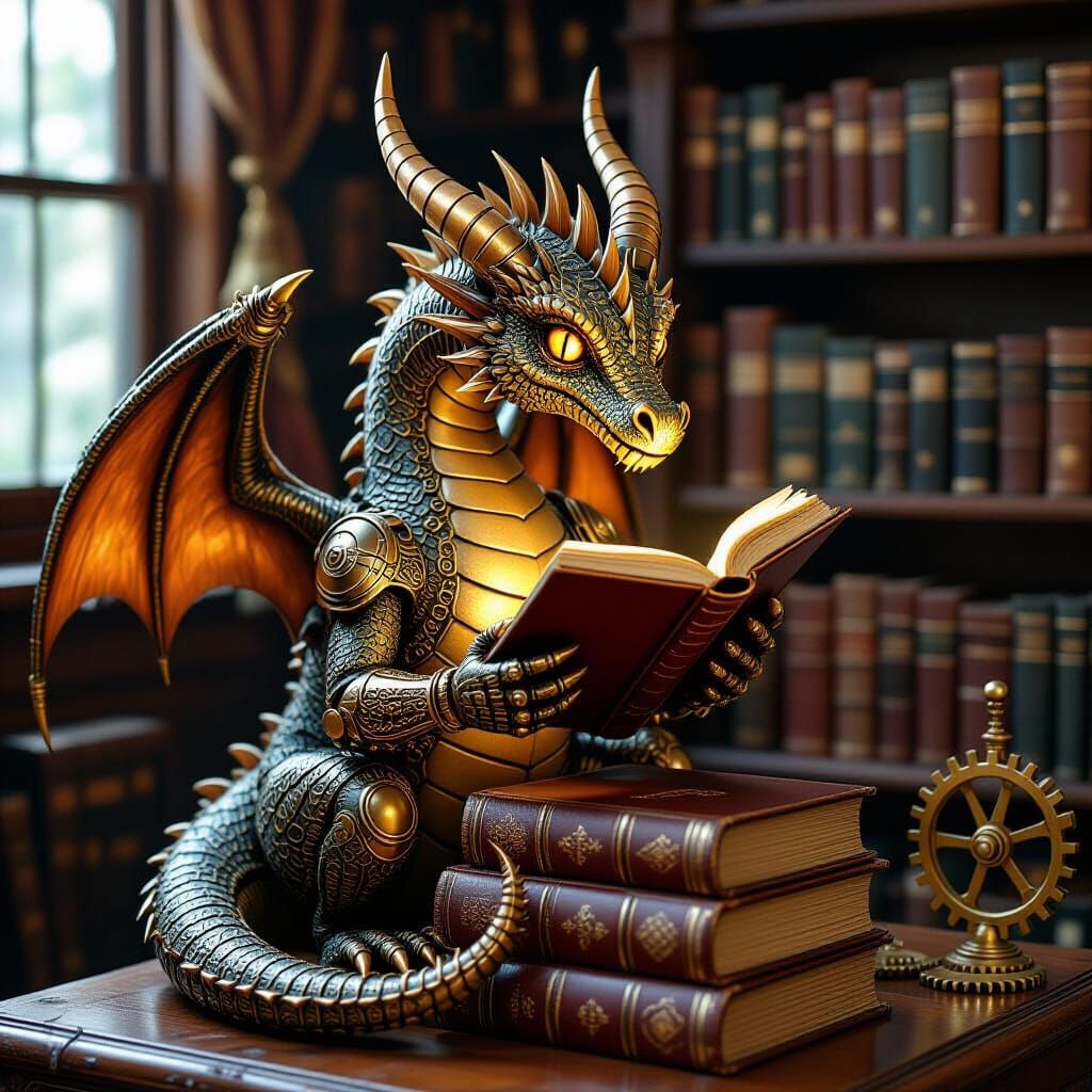 No fire-breathing while reading books  by @Virginia Allain