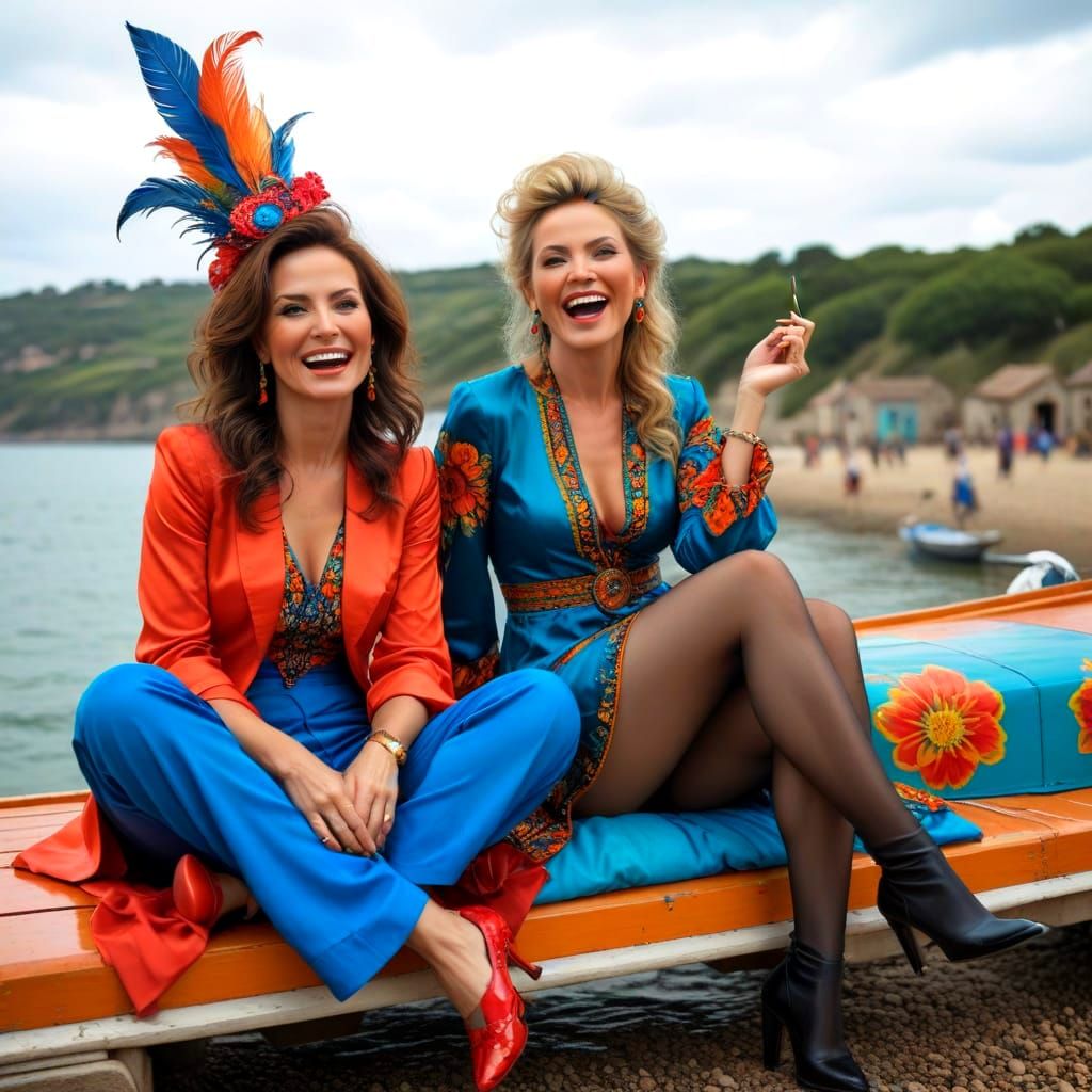 Charismatic Women in Vibrant Landscapes