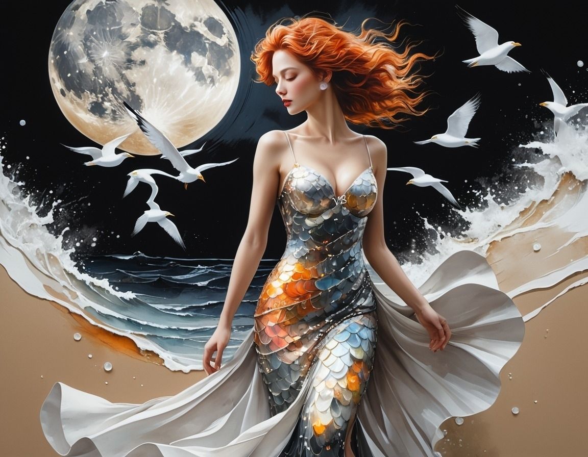 ✨ Sa Majesté de la Pleine Lune en robe d'Ecailles ✨