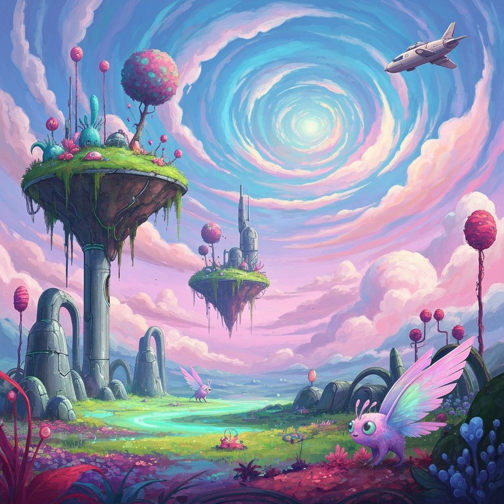 Dreamlike Surreal Scene in Digital Painting Style