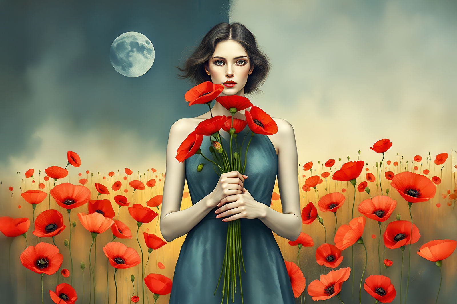 Night and Day in a Poppy Field