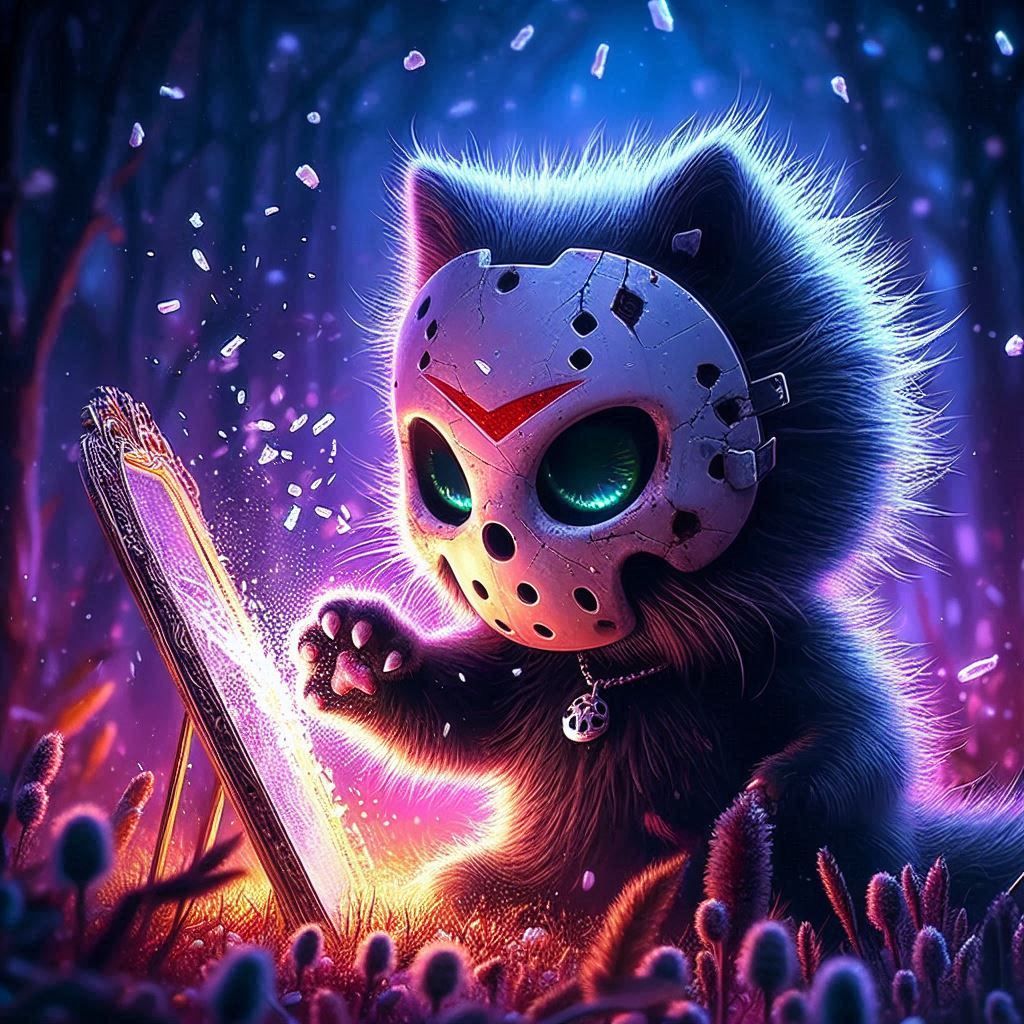 Superstitious Cat .. Knockin' on Mirror