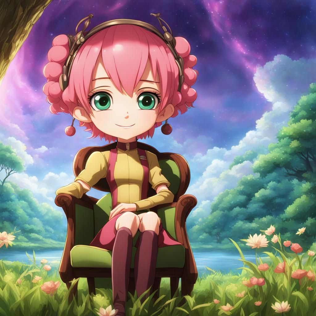 Chibi Aelita from Code Lyoko . . . Alternate Reality - AI Generated Artwork  - NightCafe Creator