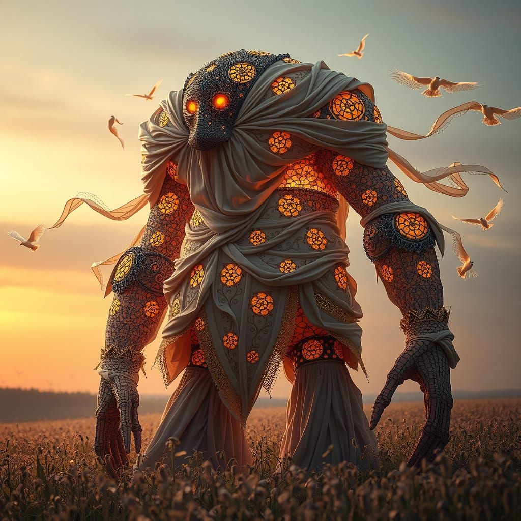 A towering golem  by @Rogue Bayman