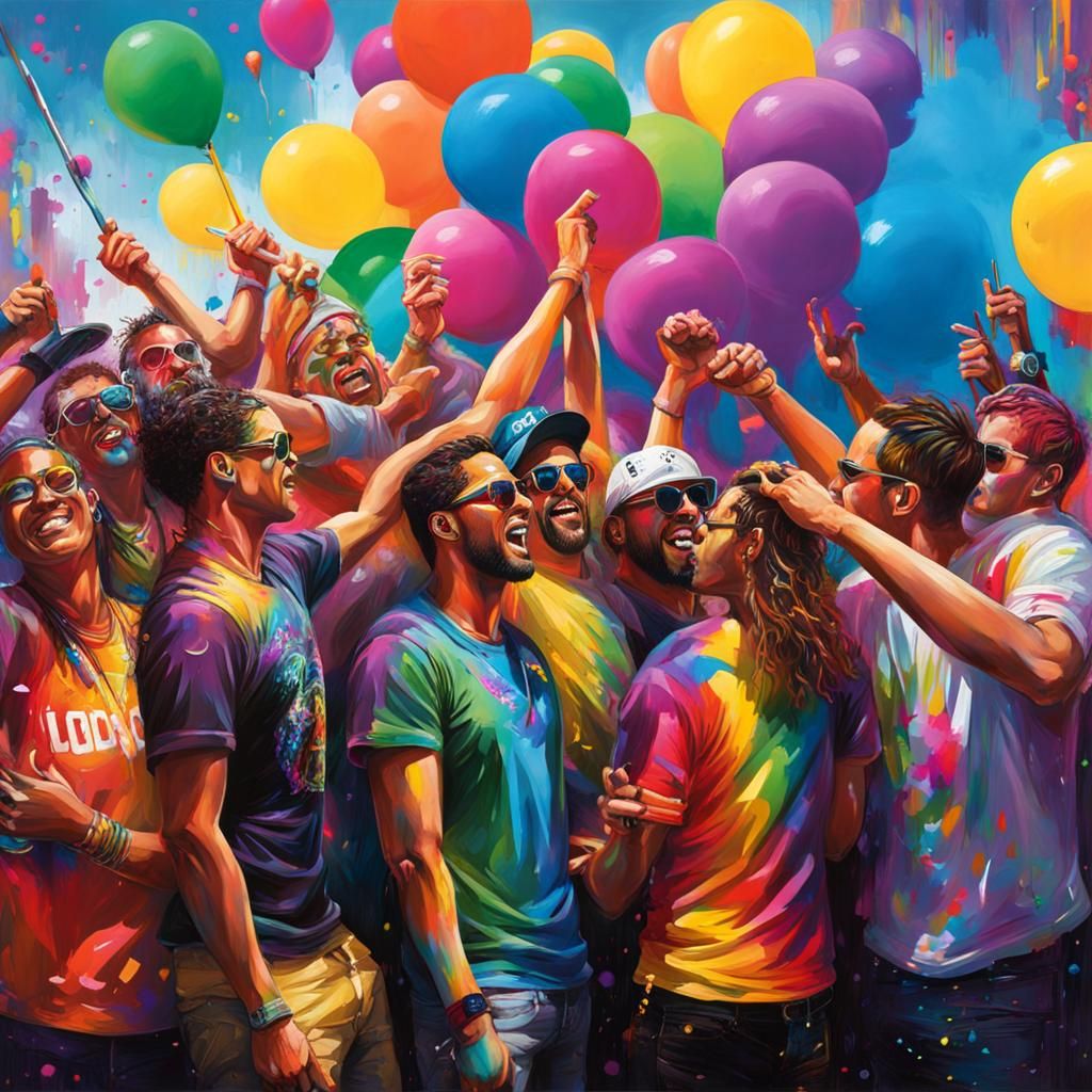 LGBT Pride party-goers